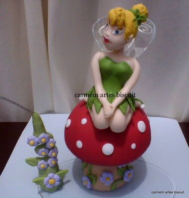 topo de bolo Tinker Bell